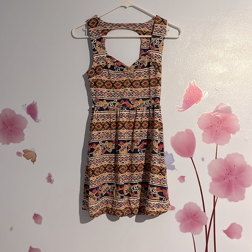 Open back mini dress